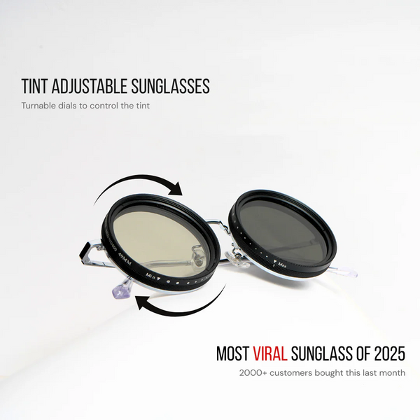Adjustable Tint Polarized Round Sunglasses