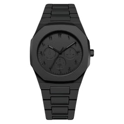 Black Arabic Dial Watch for Men Minimalist Stainless Steel Wristwatch