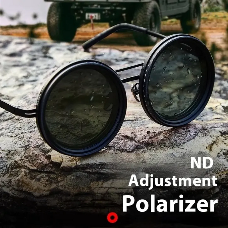 Adjustable Tint Polarized Round Sunglasses