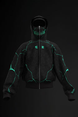 Balaclava Hoodie Green Print Edition
