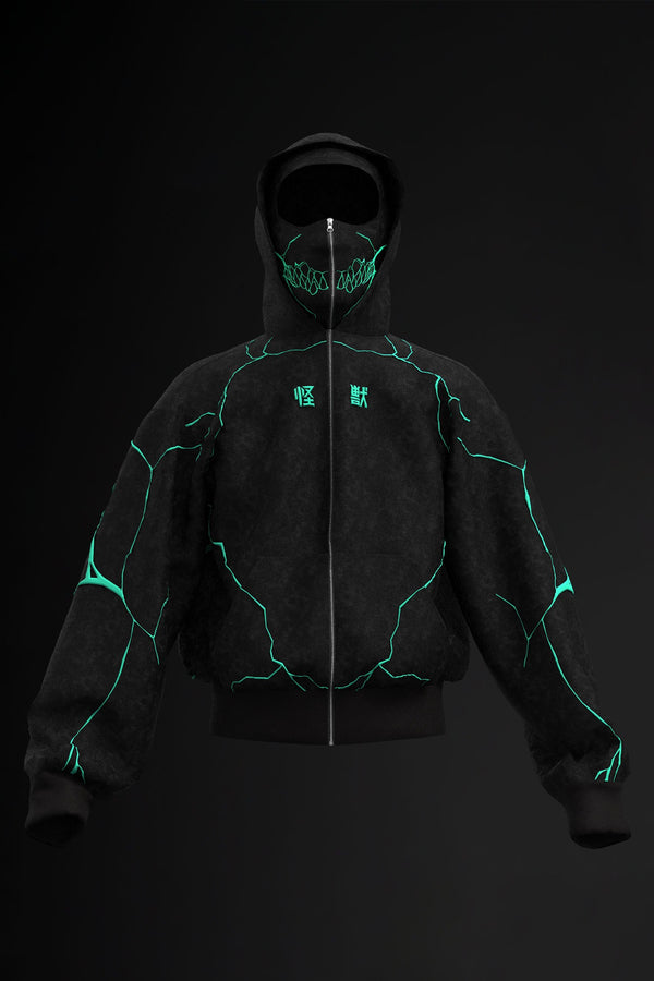 Balaclava Hoodie Green Print Edition