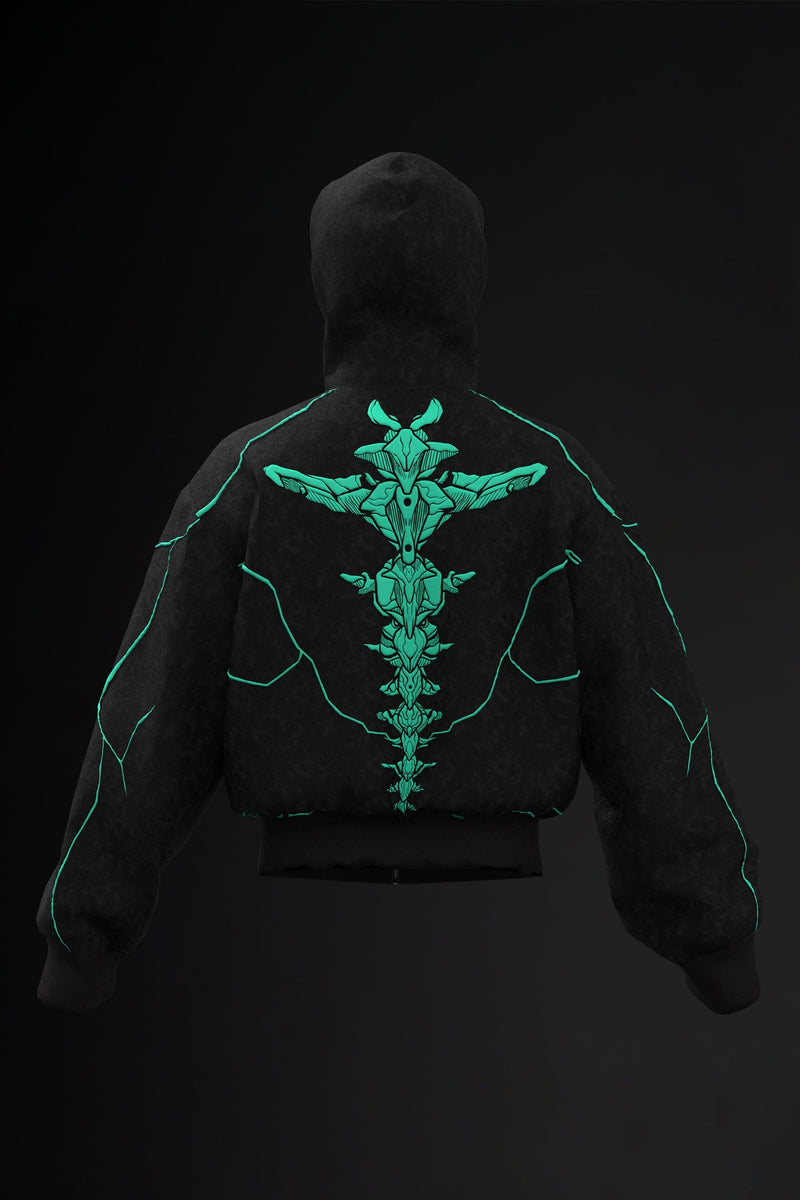 Balaclava Hoodie Green Print Edition