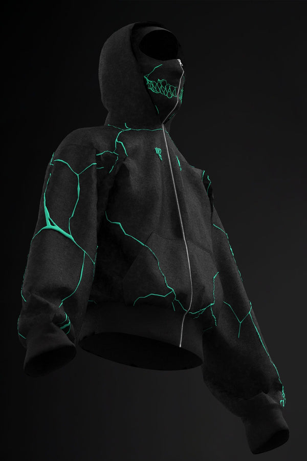 Balaclava Hoodie Green Print Edition