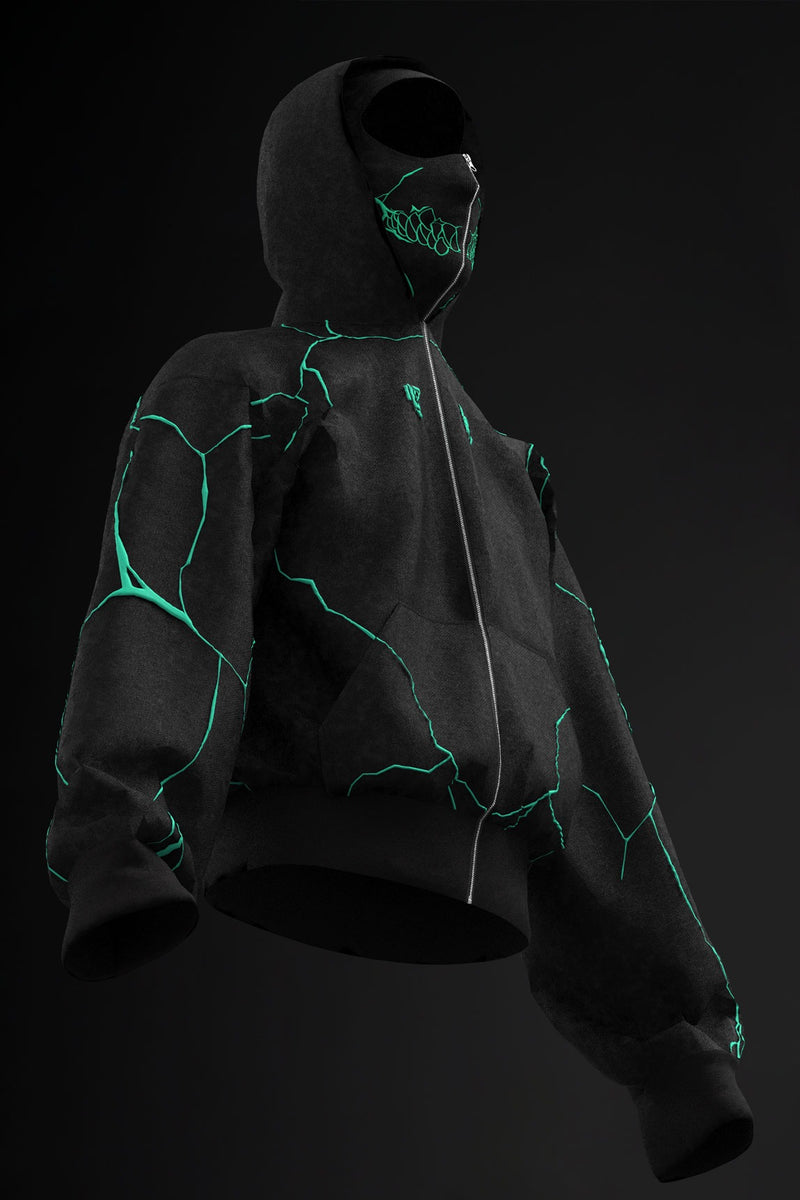Balaclava Hoodie Green Print Edition